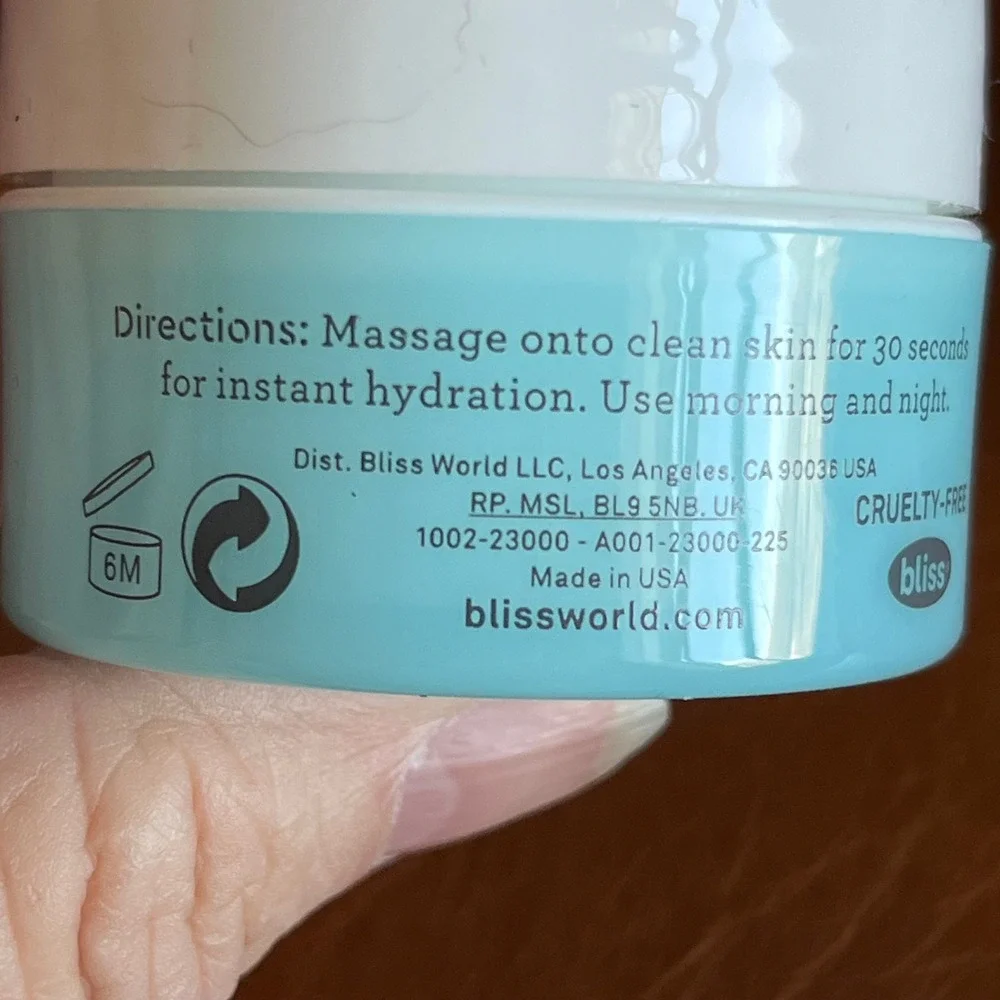 Bliss Drench & Quench Cream-to-Water Hydrator 15mL Travel Size‎ Moisturizer NEW